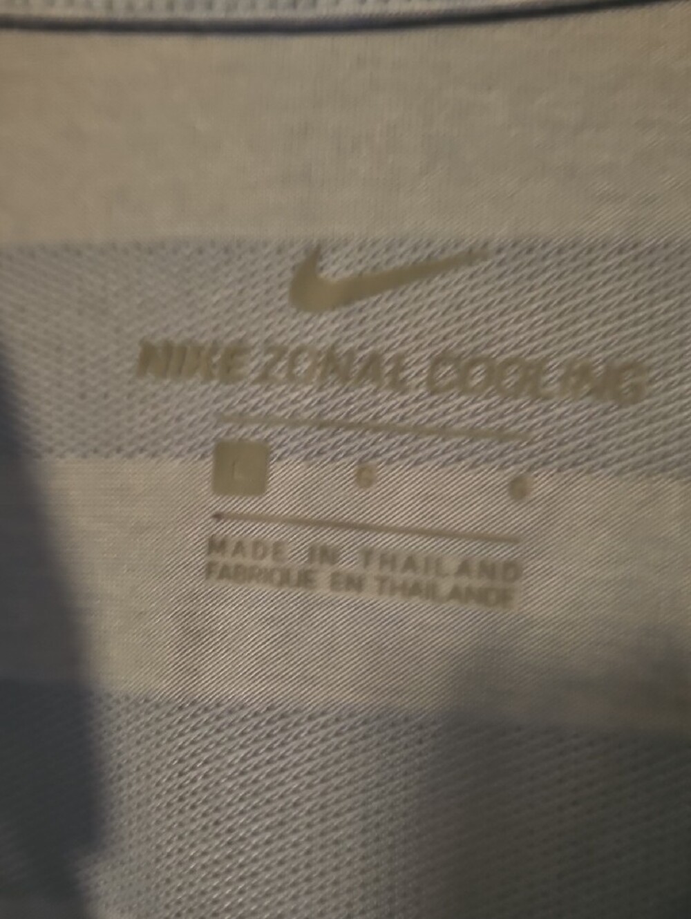 Nike Light Blue Striped Sleeveless Polo TopL - Picture 2 of 5